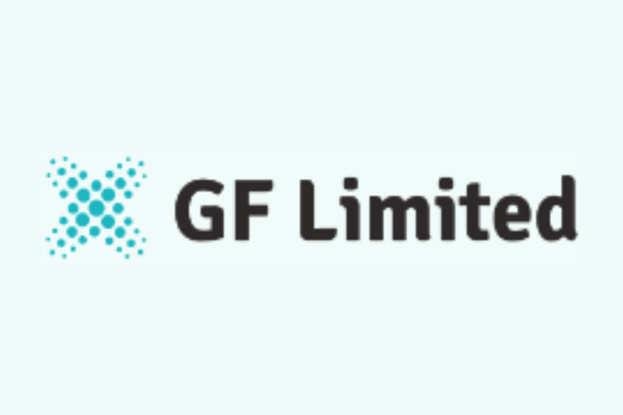 GF Limited official logo in turquoise and black, symbolizing reliability and professionalism.